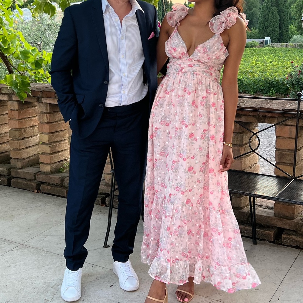 Floral Pink Maxi Dress - Picture 2 of 2